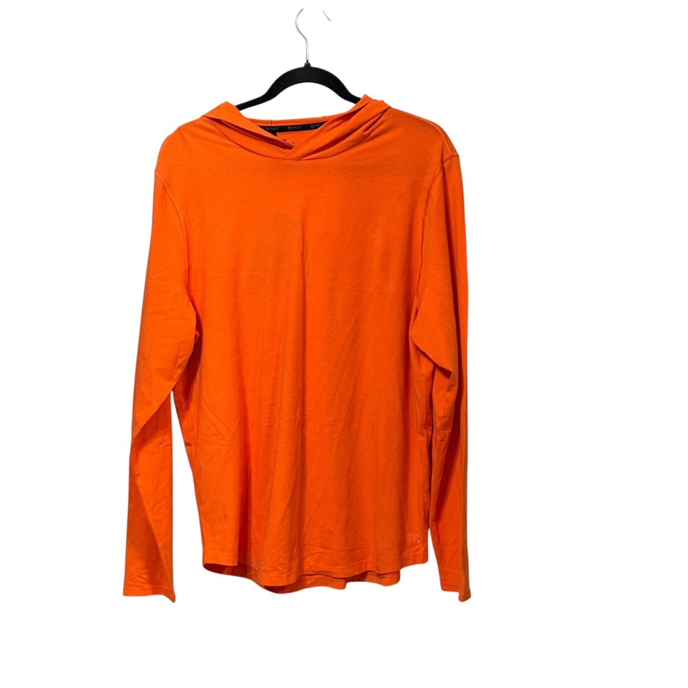 VRST Mens Orange Long Sleeve Hooded T-Shirt Size M Cotton Modal Stretch Hoodie